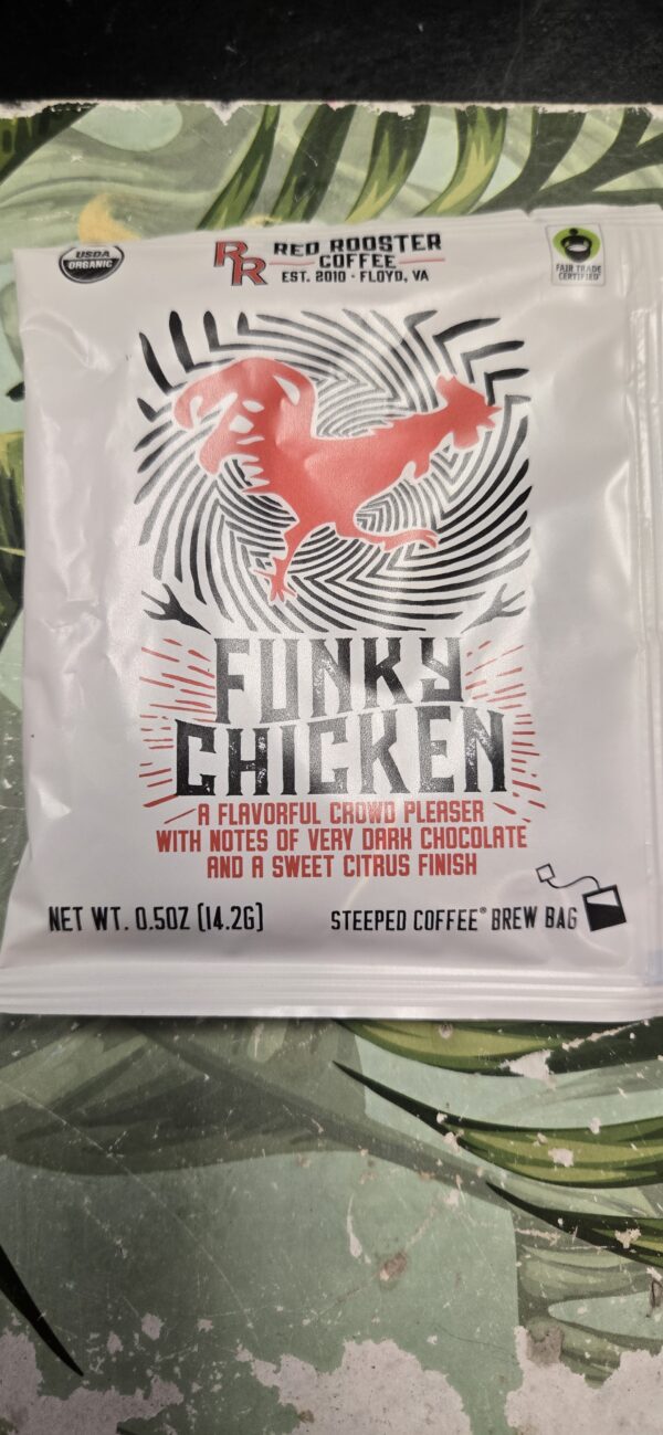 Organic Funky Chicken-Coffee Sachets/Bags No Coffee Filter required (VA) - Image 2